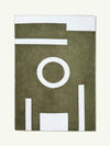 Graphic Olive Cotton Feel Rug