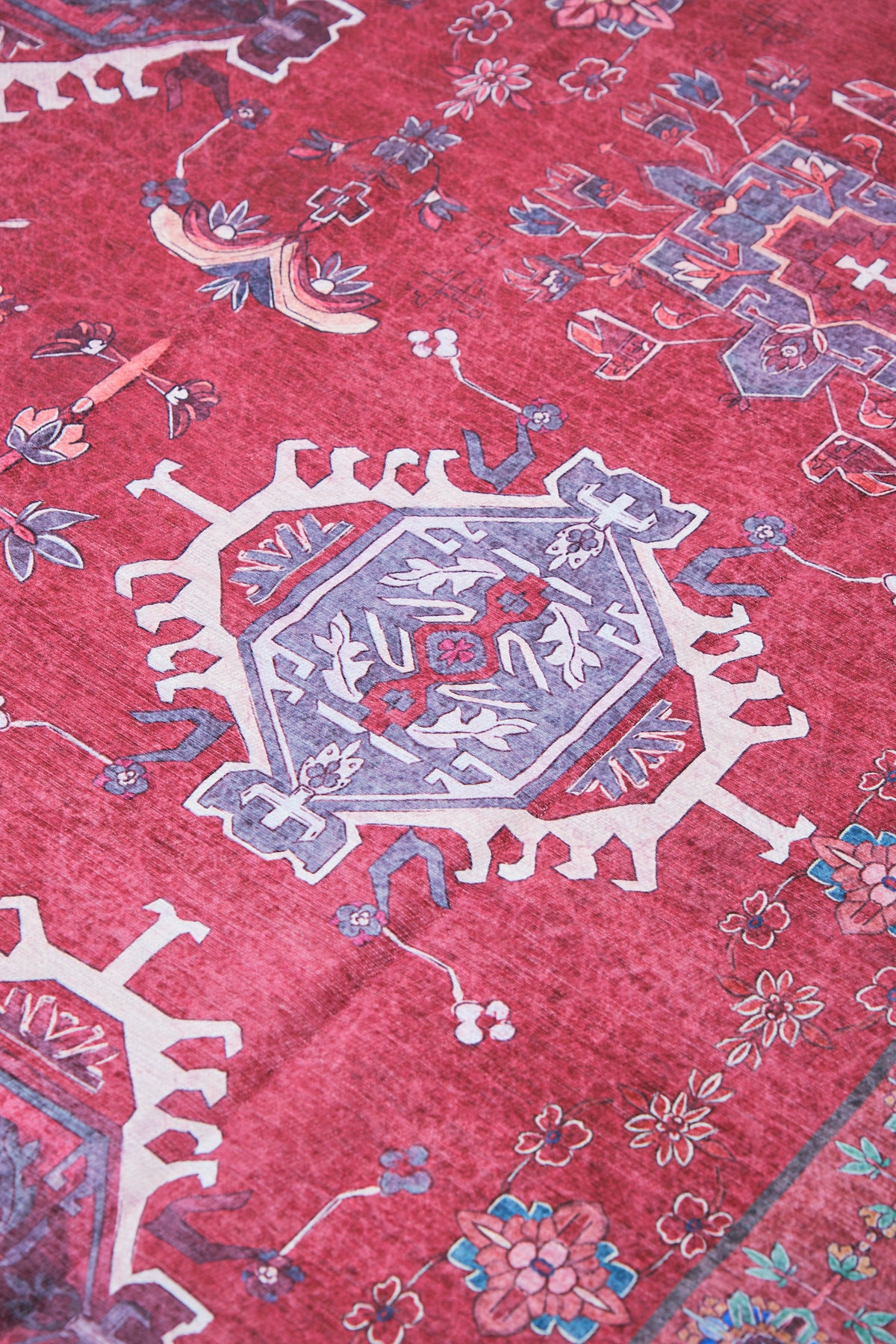 Parts Crimson Chenille Rug