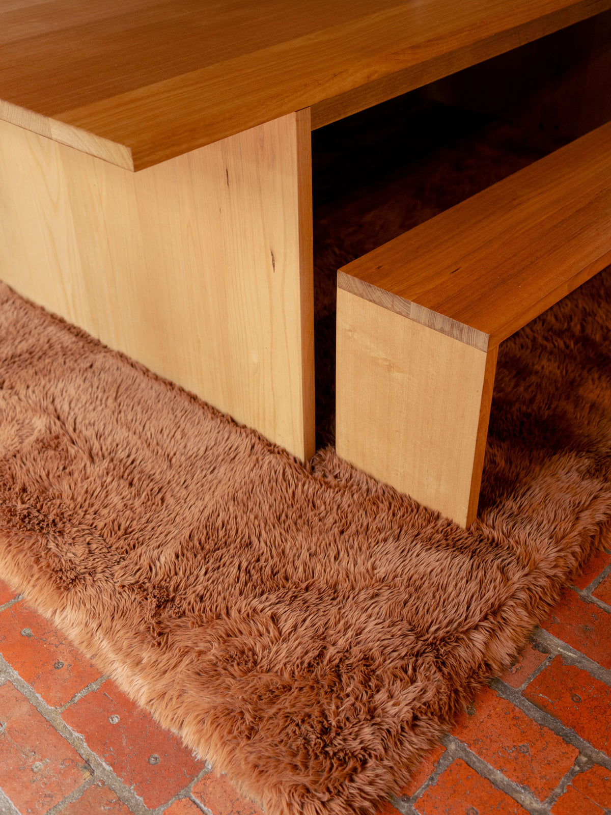 Solace Brown Vegan Flokati Rug Rugs double.online