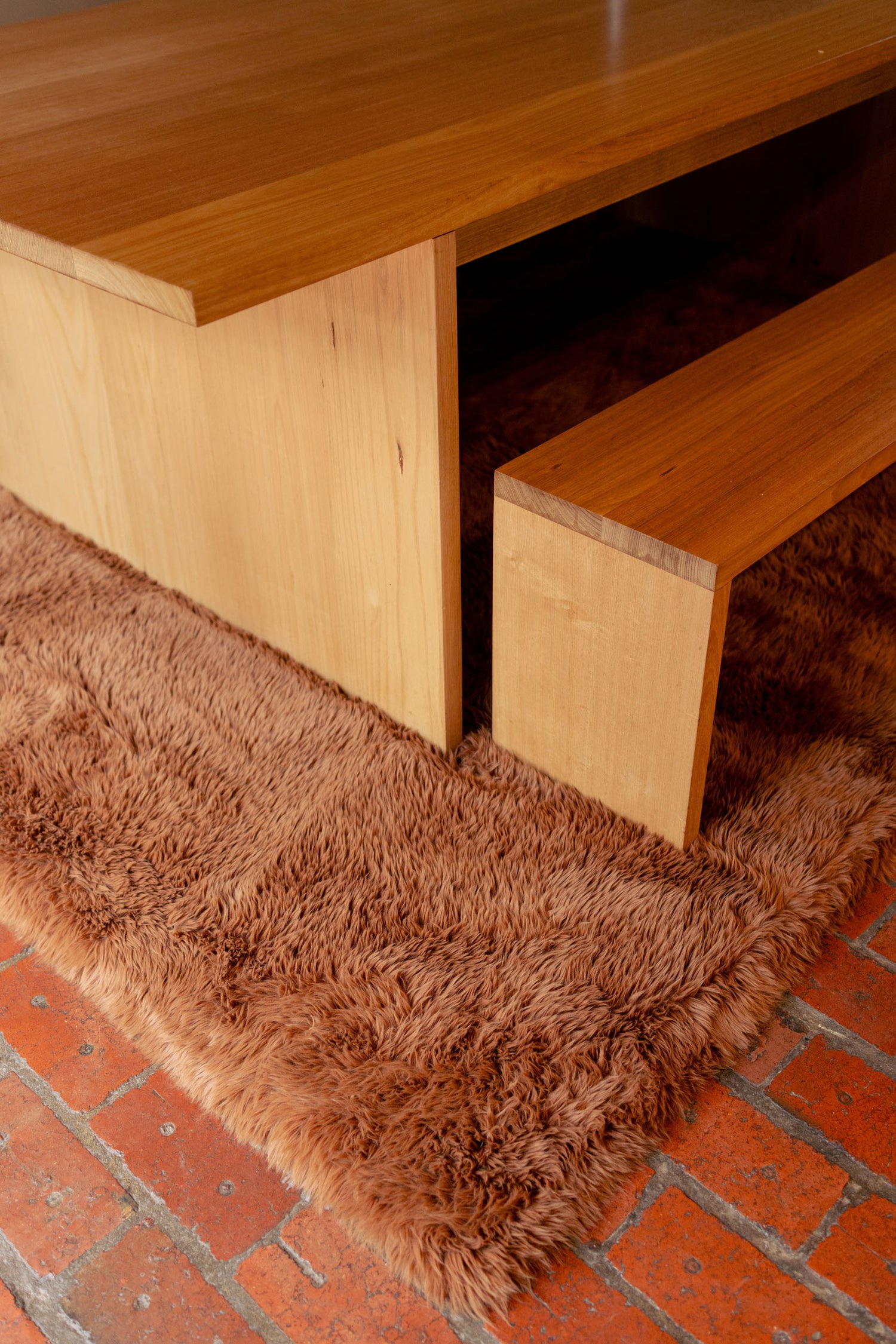 Solace Brown Vegan Flokati Rug Rugs double.online