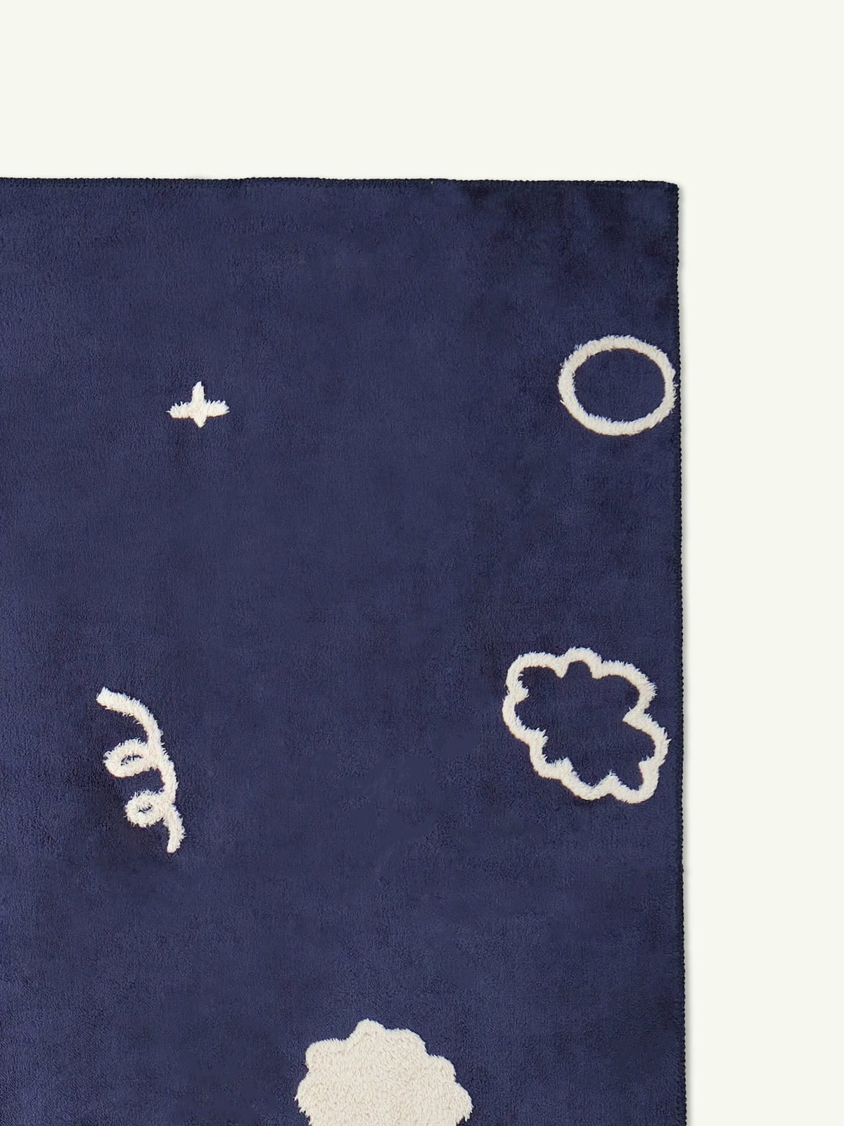 Doodles Steel Blue Cotton Feel Rug