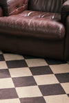Checkered Burgundy New Jute Rug