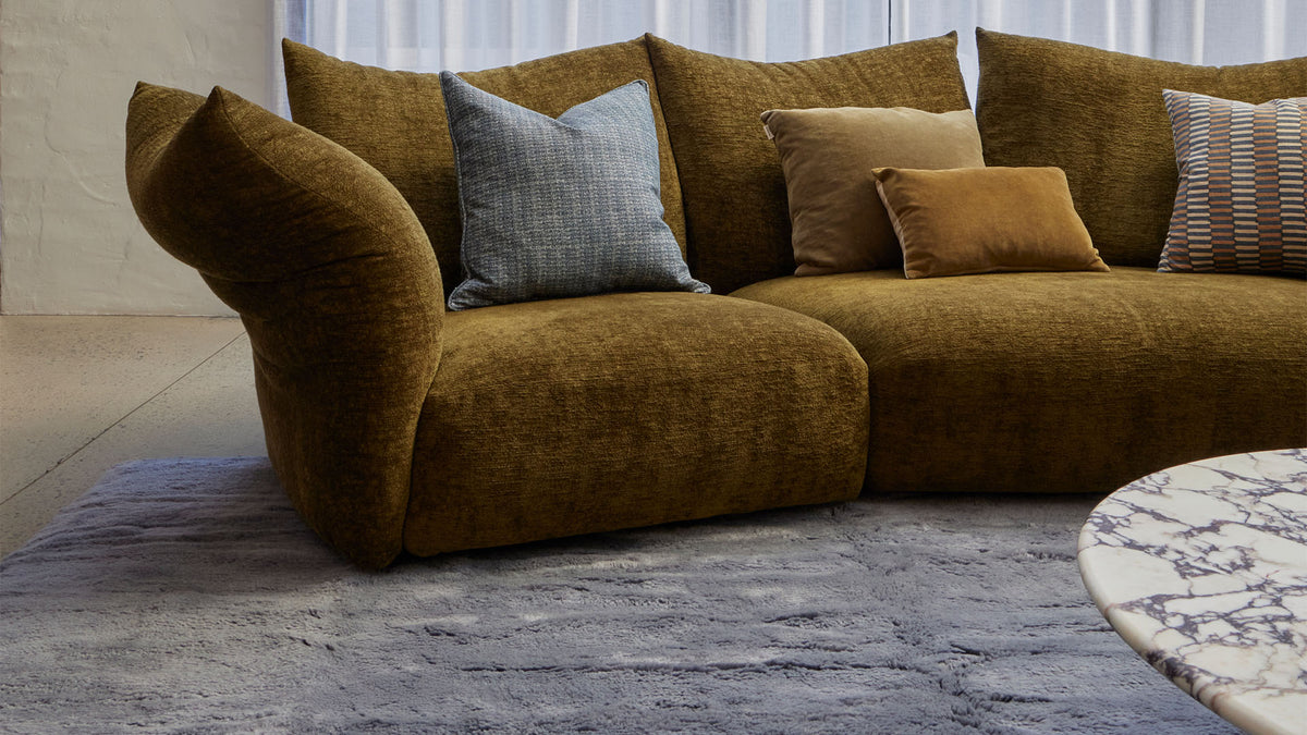 Nelson Steel Blue Washable Wool Fine Cut Pile Swatch