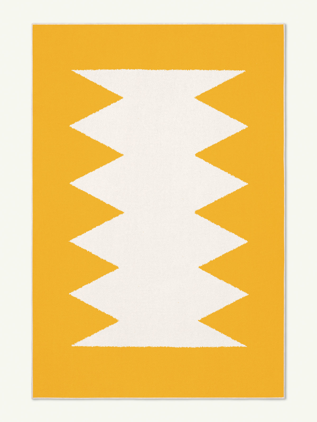 Jag White & Yellow Cotton Feel Rug