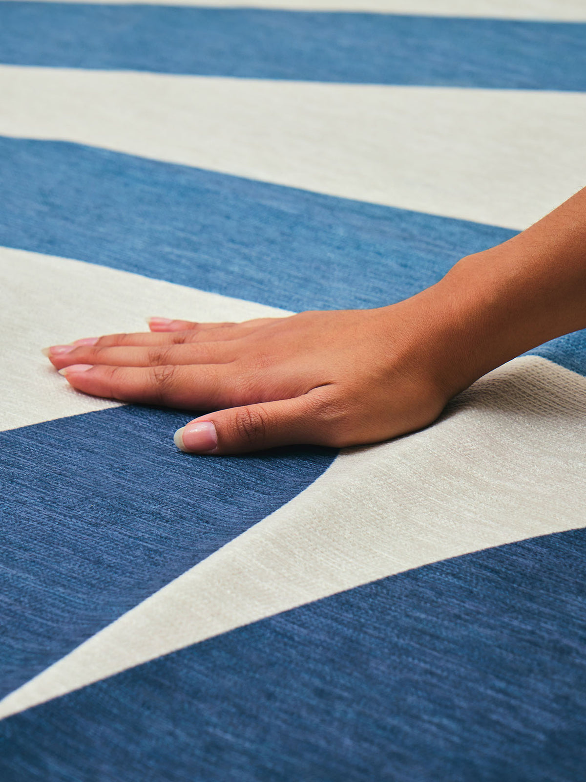 Friends Steel Blue Chenille Rug