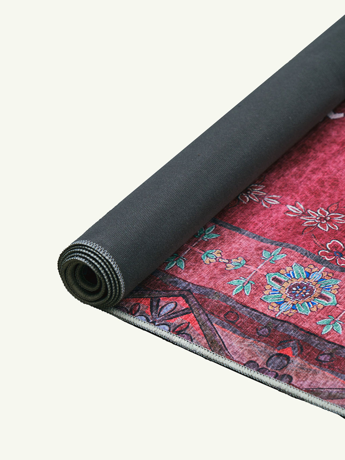 Parts Crimson Chenille Rug