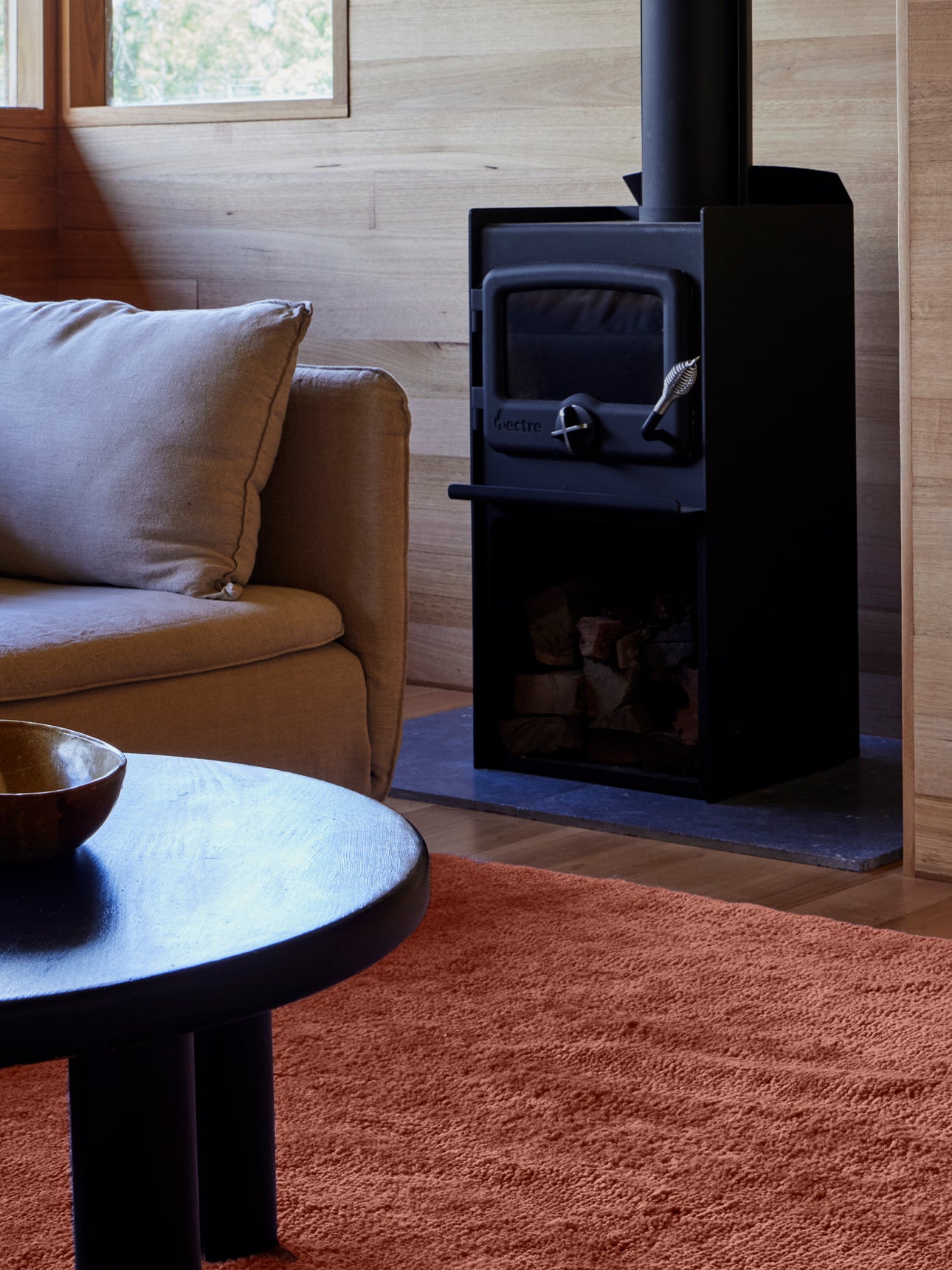 Otago terracotta washable wool berber rug