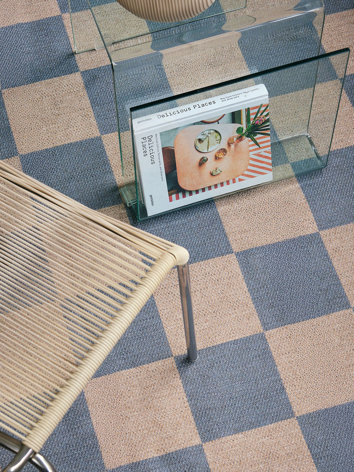 Checkered Brown New Jute Rug