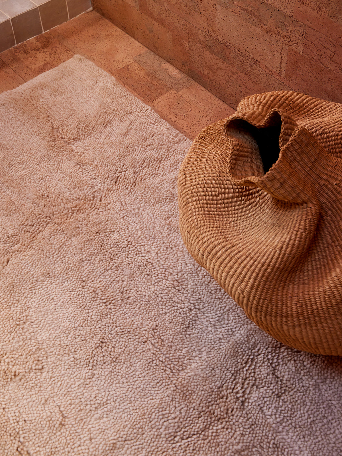 Otago Beige Washable Wool Berber Rug