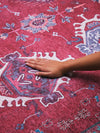 Parts Crimson Chenille Rug