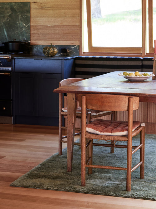 Otago dark olive washable wool berber rug