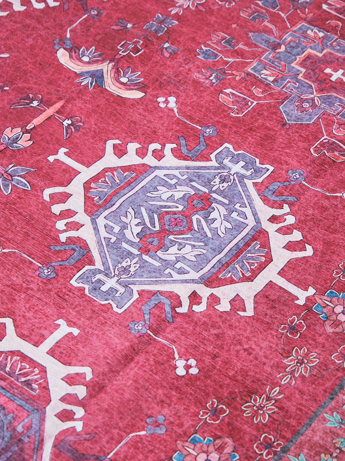 Parts Crimson Chenille Rug