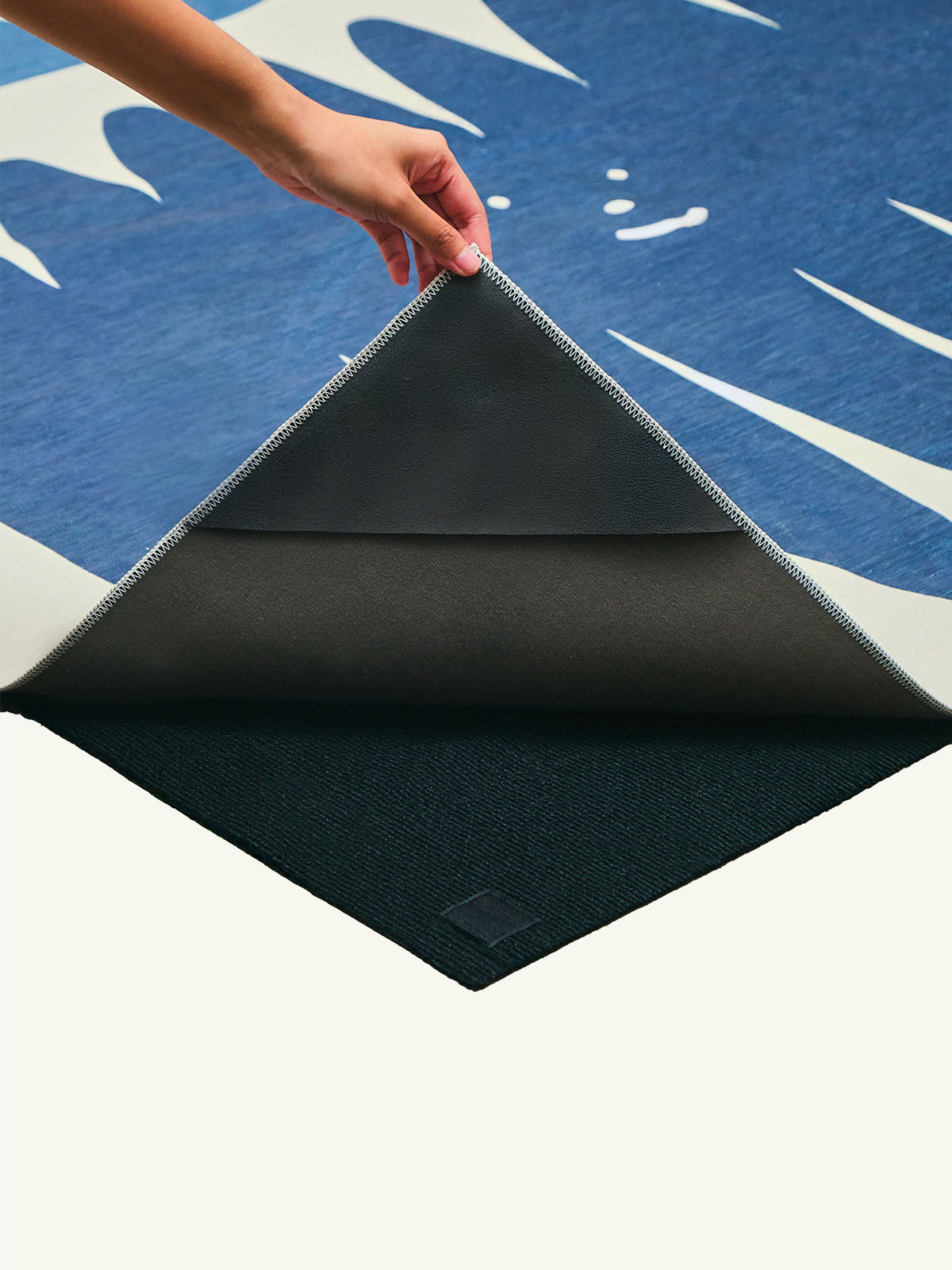 Friends Steel Blue Chenille Rug