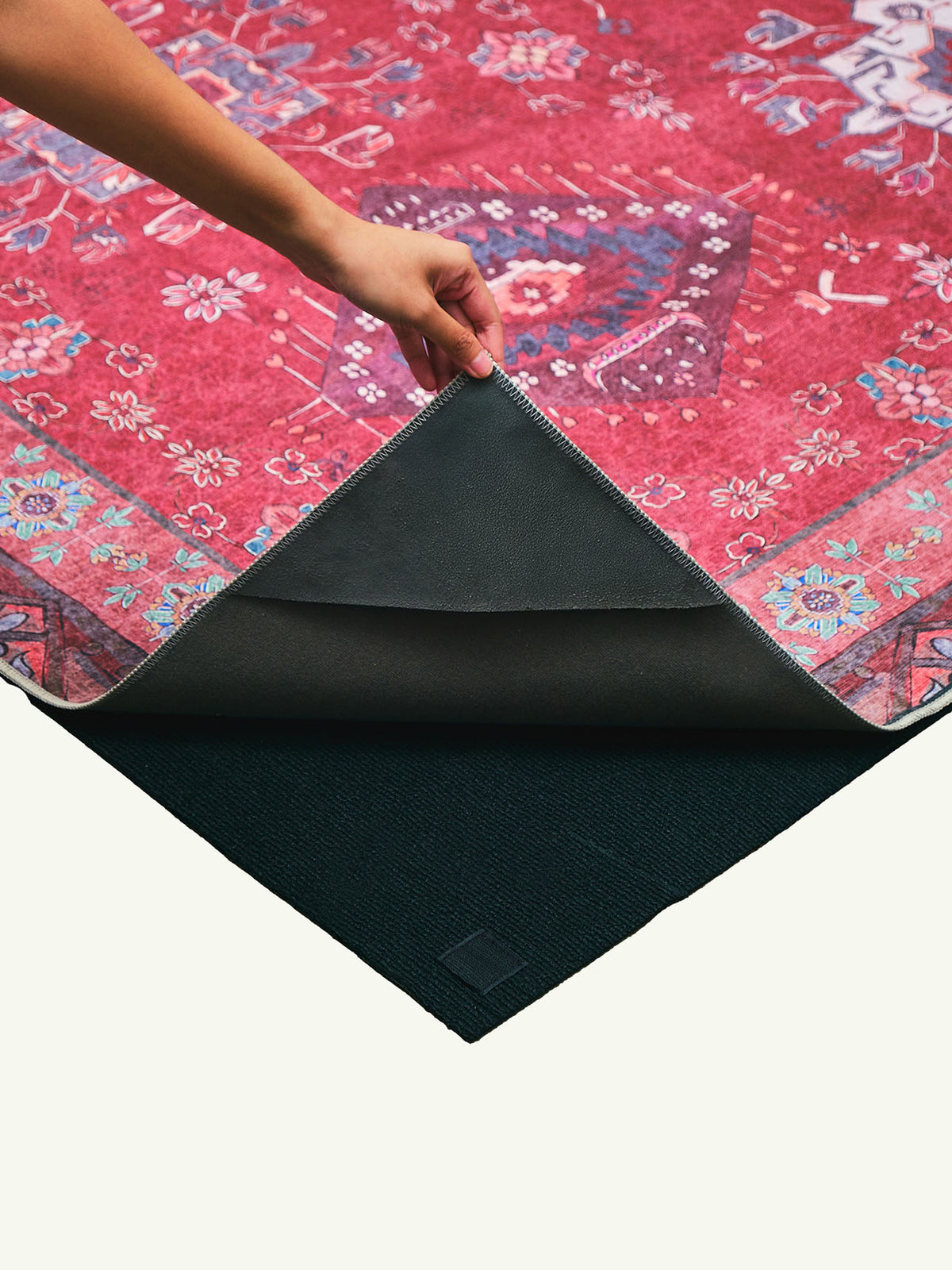 Parts Crimson Chenille Rug