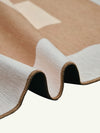 Square Beige Chenille Rug