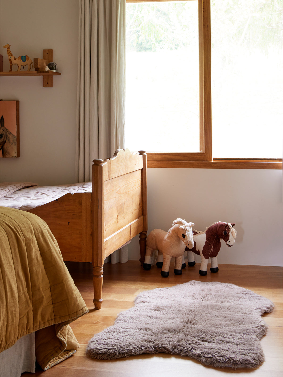 Mackenzie Mocha Washable Wool Sheepskin Shaped Rug