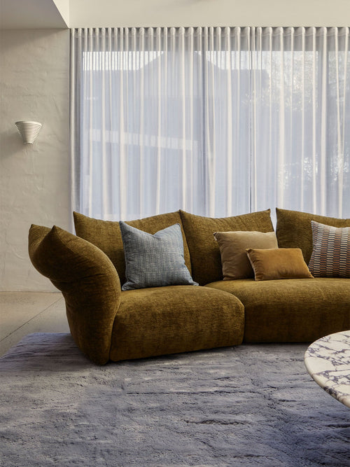 Nelson steel blue washable wool fine cut pile rug