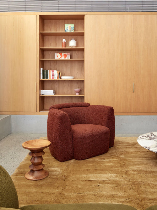 Nelson dark mustard washable wool fine cut pile rug