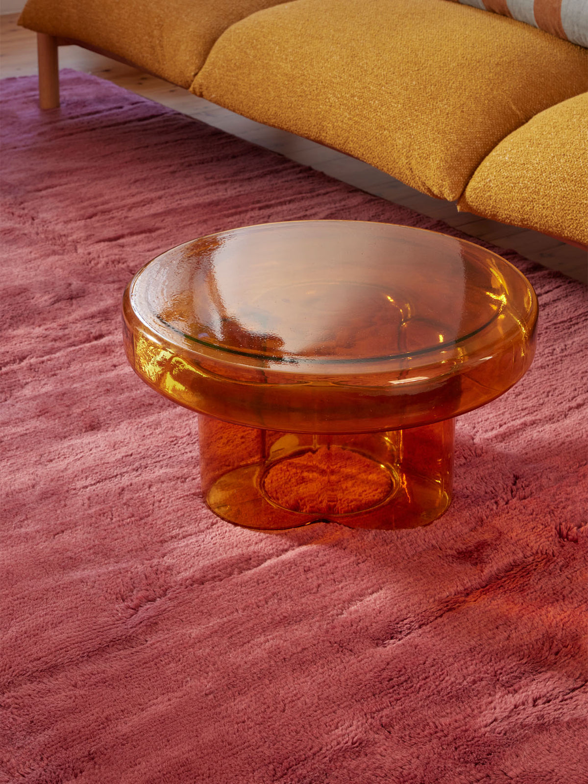 Nelson Burgundy Wine Washable Wool Fine Cut Pile Rug