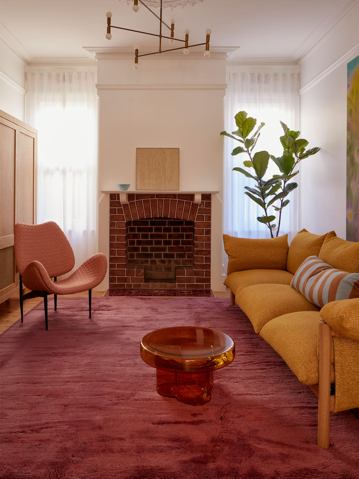 Nelson Burgundy Wine Washable Wool Fine Cut Pile Rug