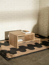 Aligned Black New Jute Rug