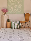 Aligned Bone Chenille Runner