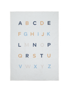 Alphabet Neutral Chenille Rug