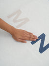 Alphabet Neutral Chenille Rug