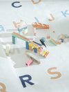 Alphabet Neutral Chenille Rug