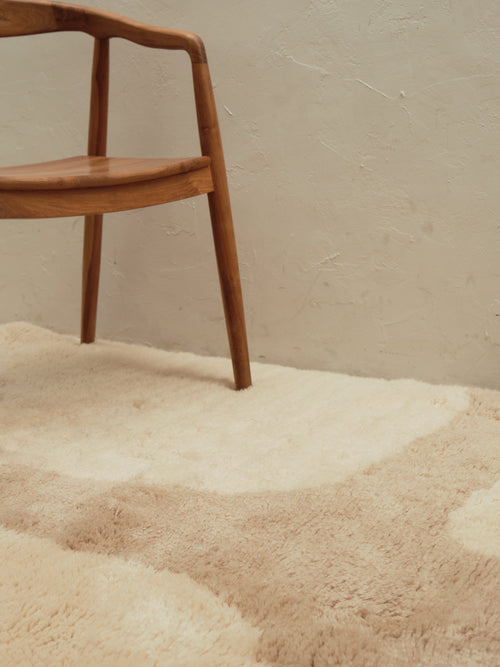Awa almond new zealand washable wool rug