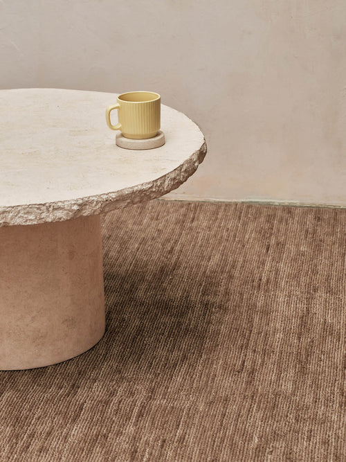 Banksia clay washable wool knotted rug