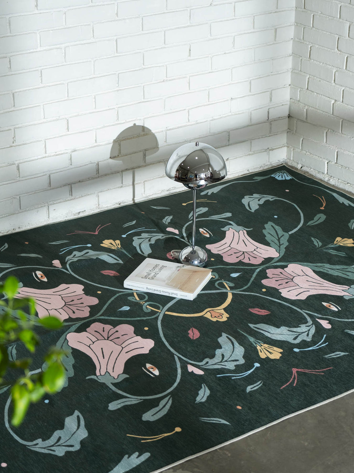 Beauty Green Chenille Rug
