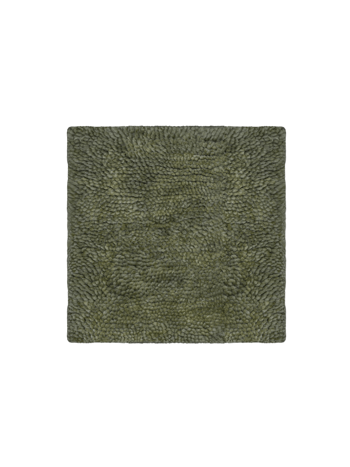 Otago Dark Olive Washable Wool Berber Cut Pile Swatch