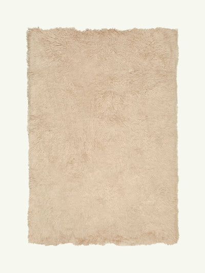 Haven bone vegan flokati shag rug