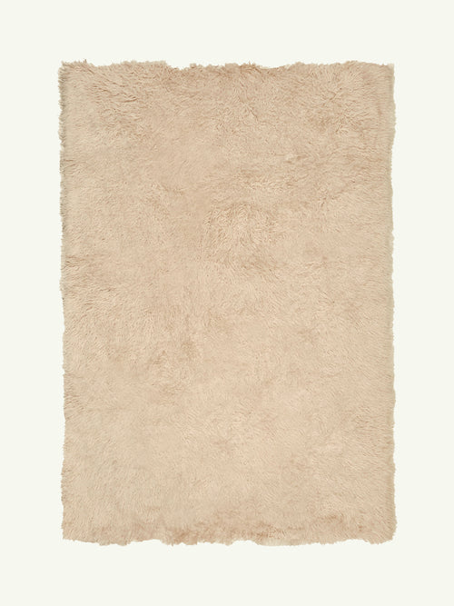 Haven bone vegan flokati shag rug