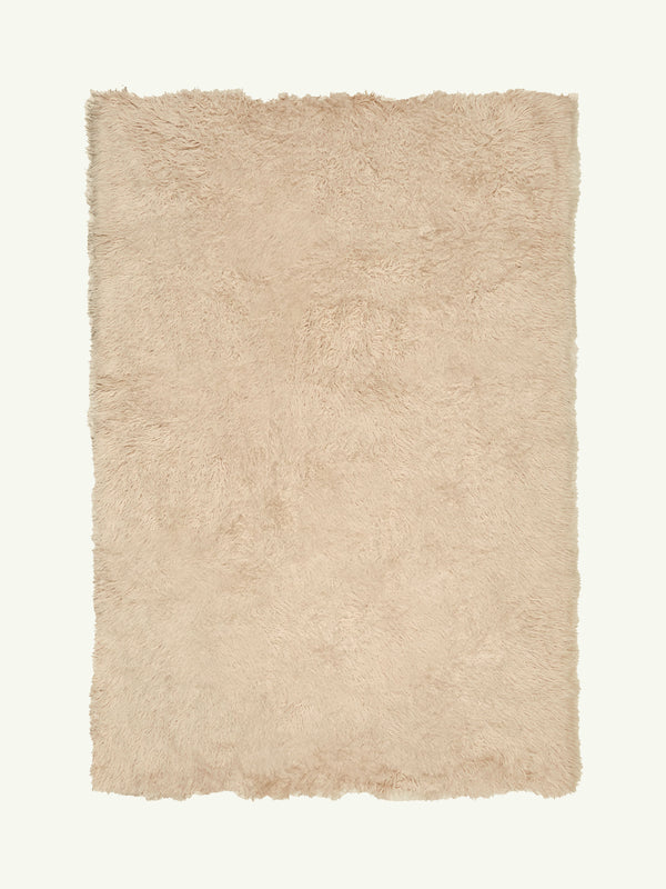 Haven bone vegan flokati shag rug