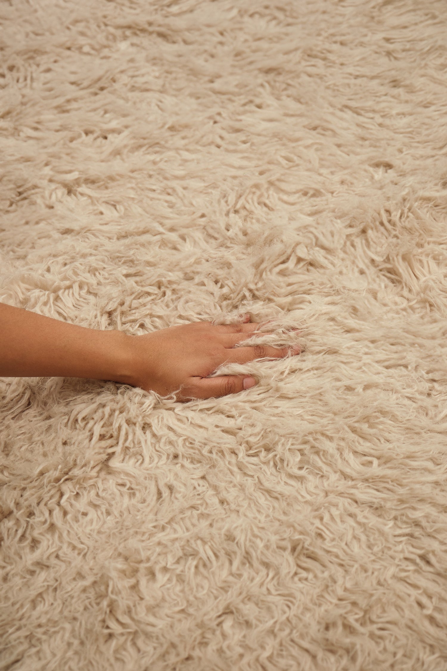 Haven Bone Vegan Flokati Shag Rug