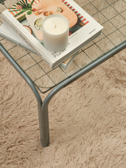 Haven bone vegan flokati shag rug