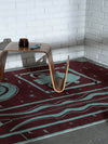 Brooch  Burgundy Chenille Rug