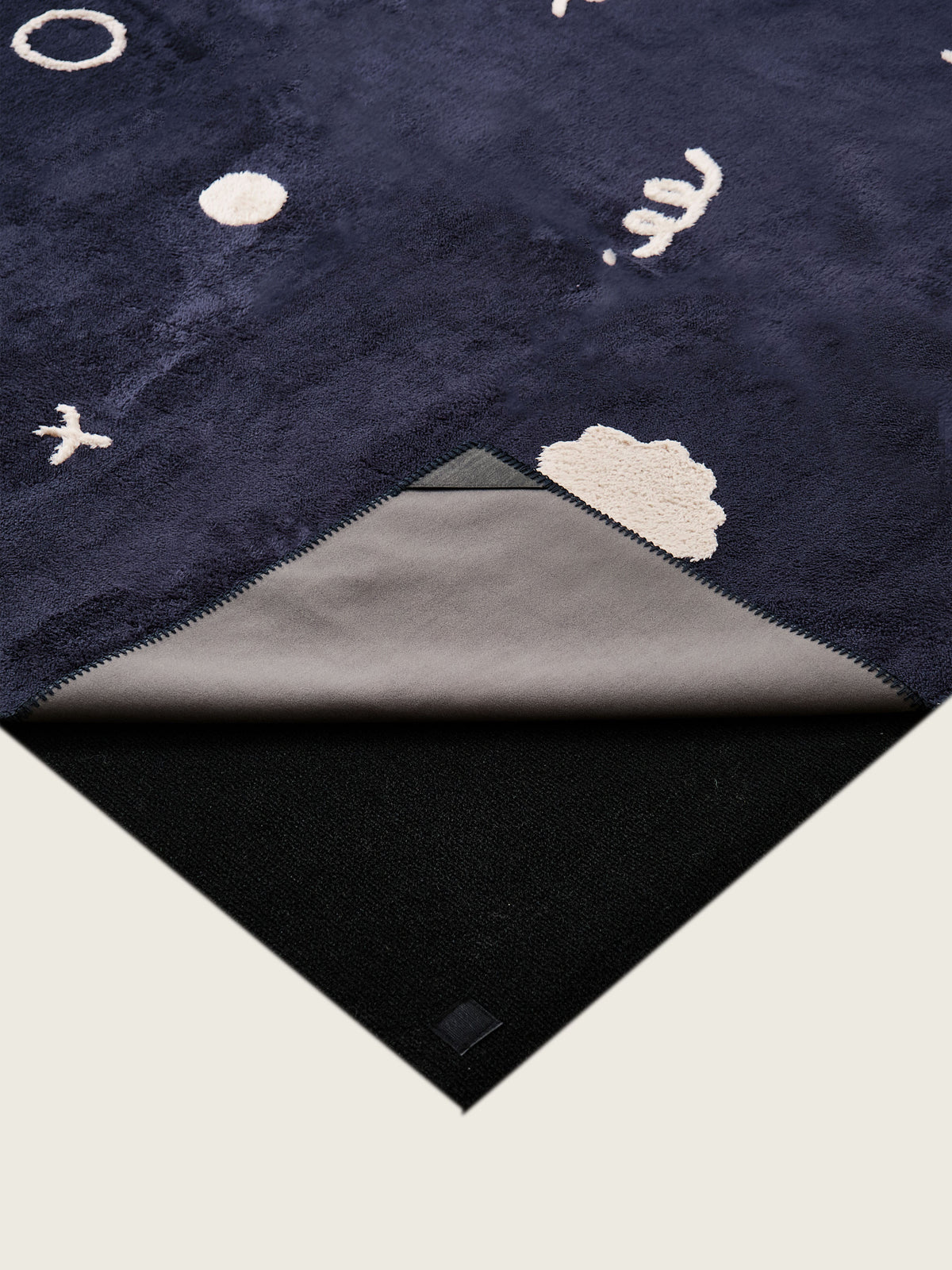 Doodles Steel Blue Cotton Feel Rug