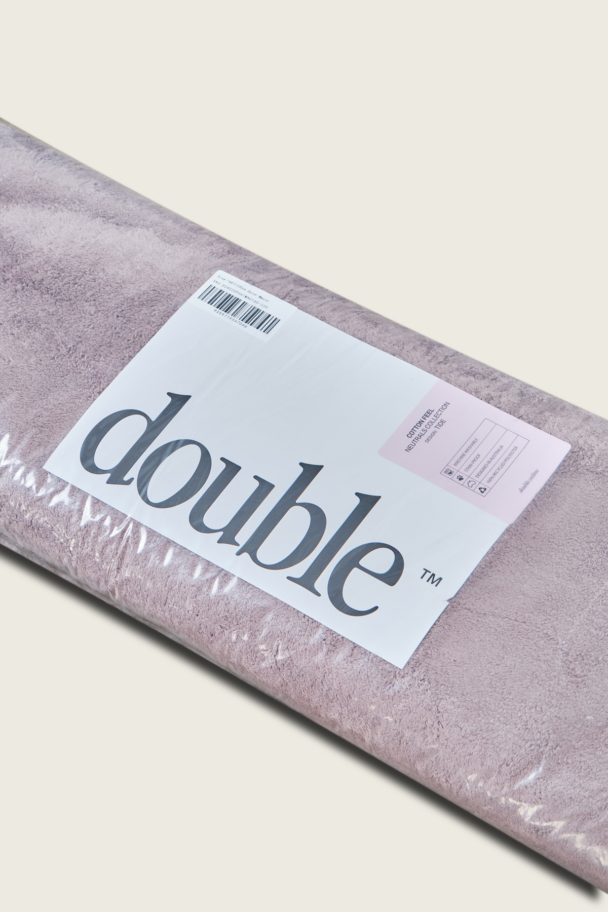 Tide Mauve Cotton Feel Rug