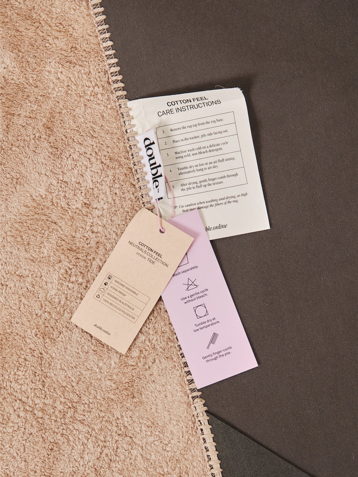 Tide Tan Cotton Feel Rug