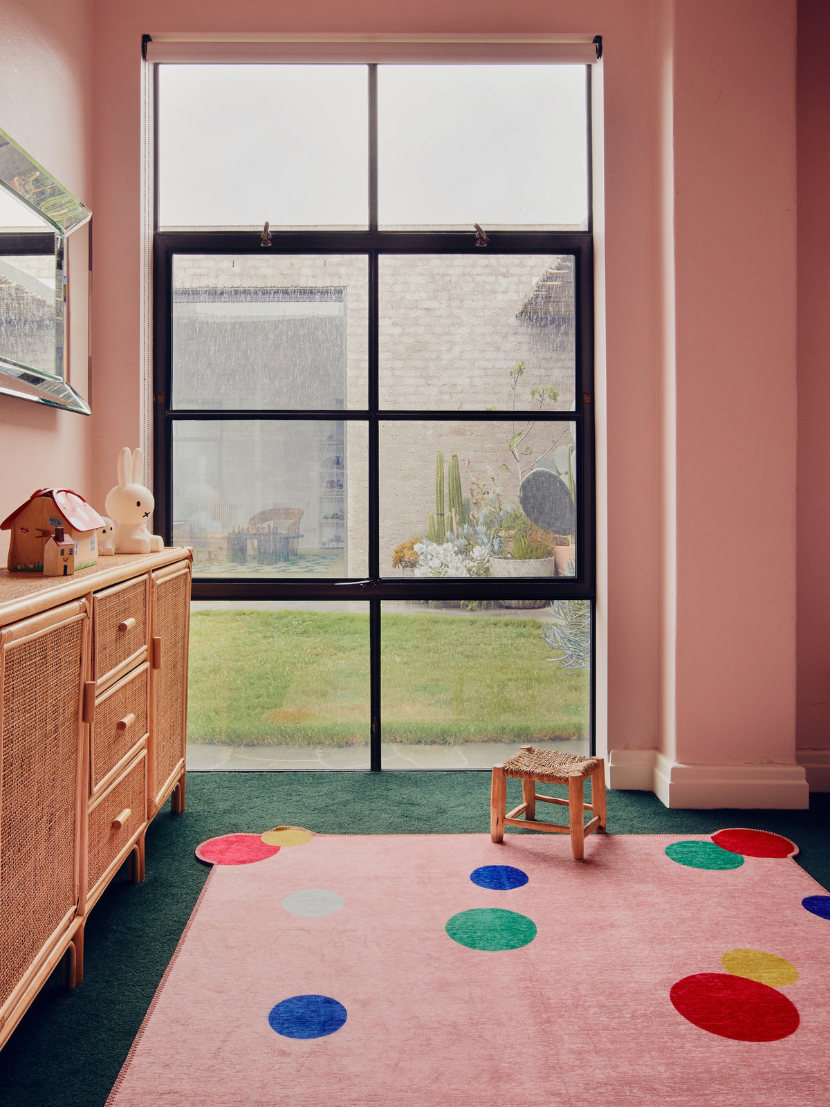 Candy Pink Chenille Rug