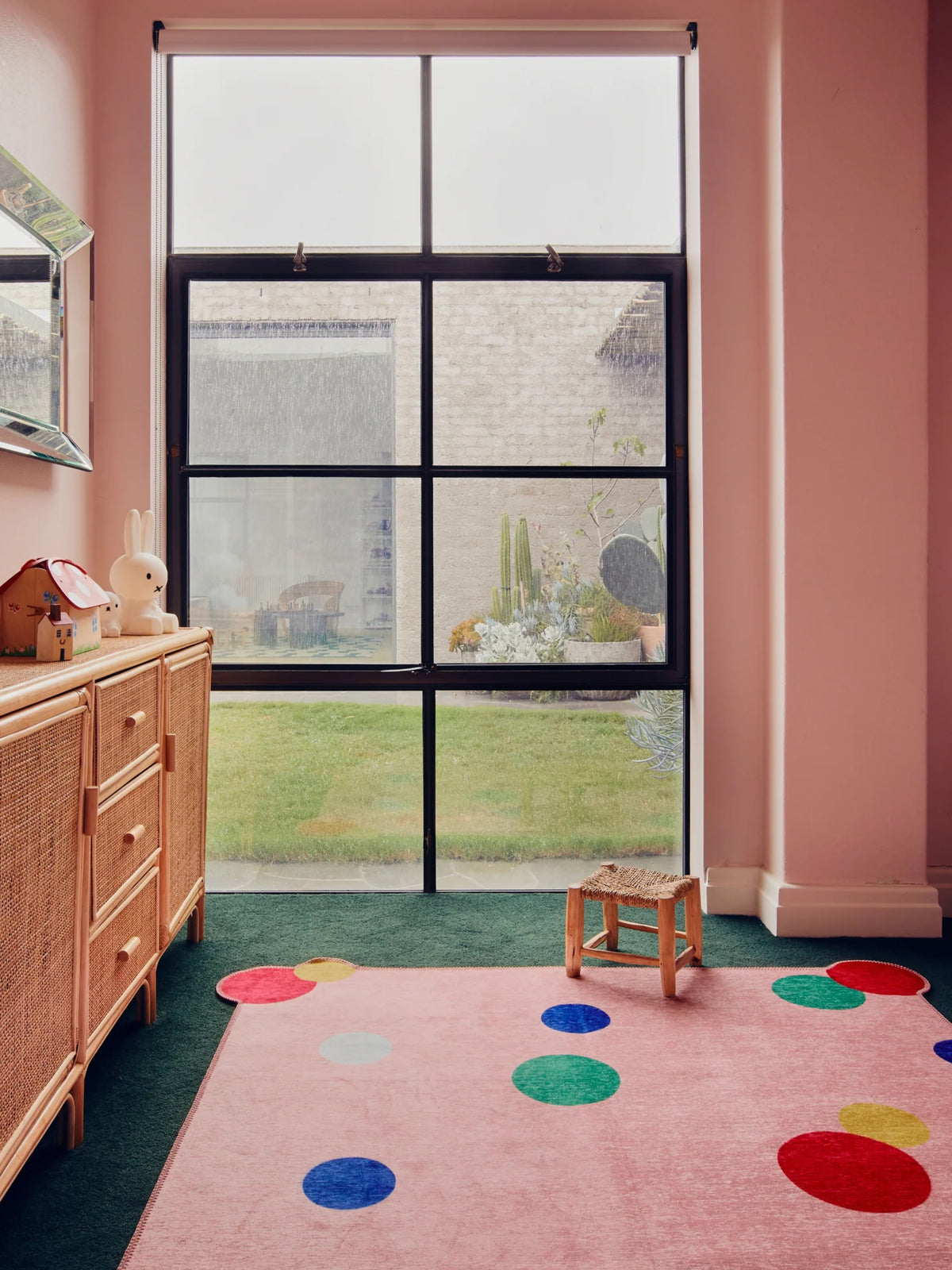 Candy Pink Chenille Rug