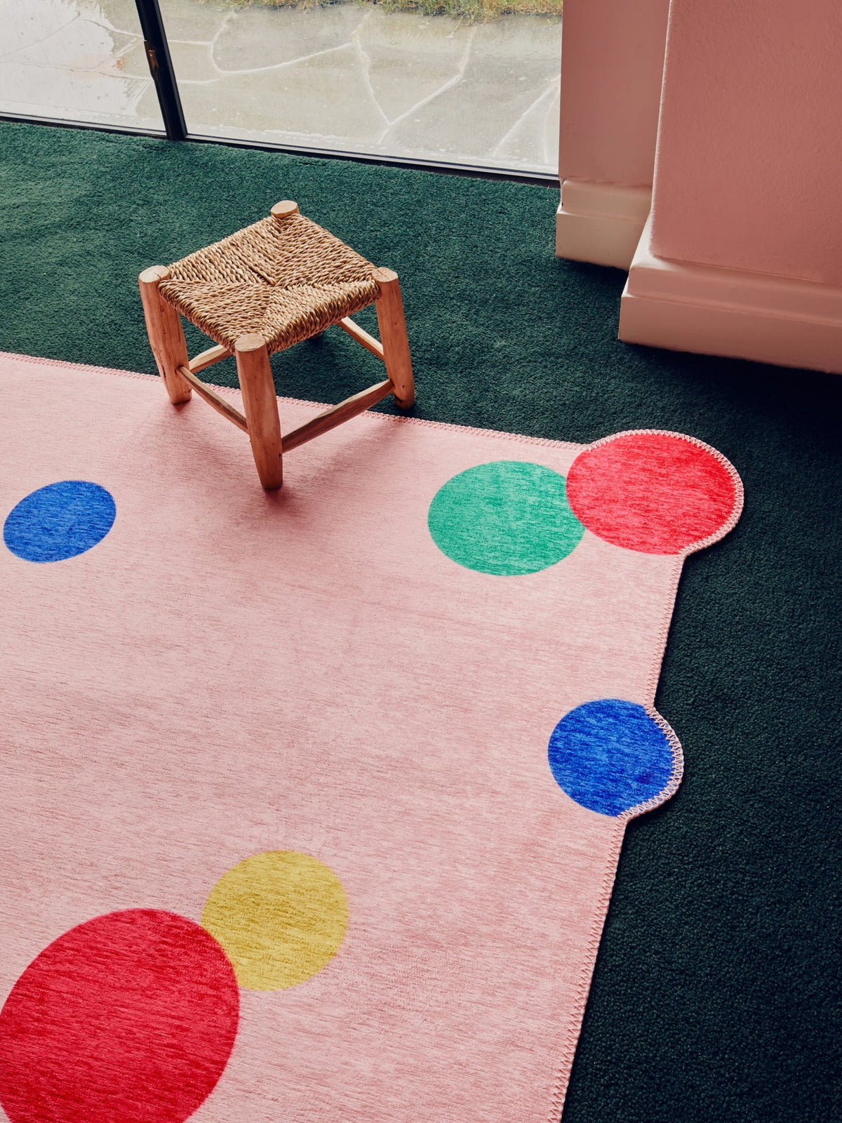 Candy Pink Chenille Rug