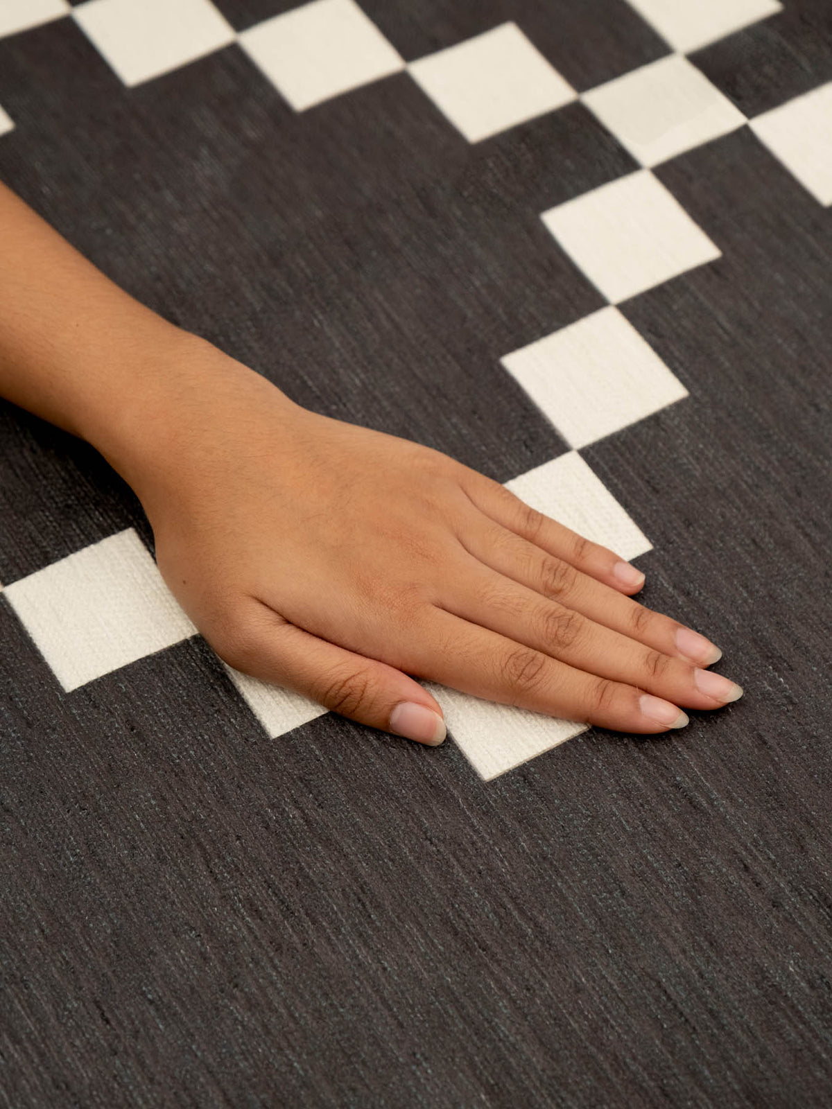 Centre Charcoal Chenille Rug