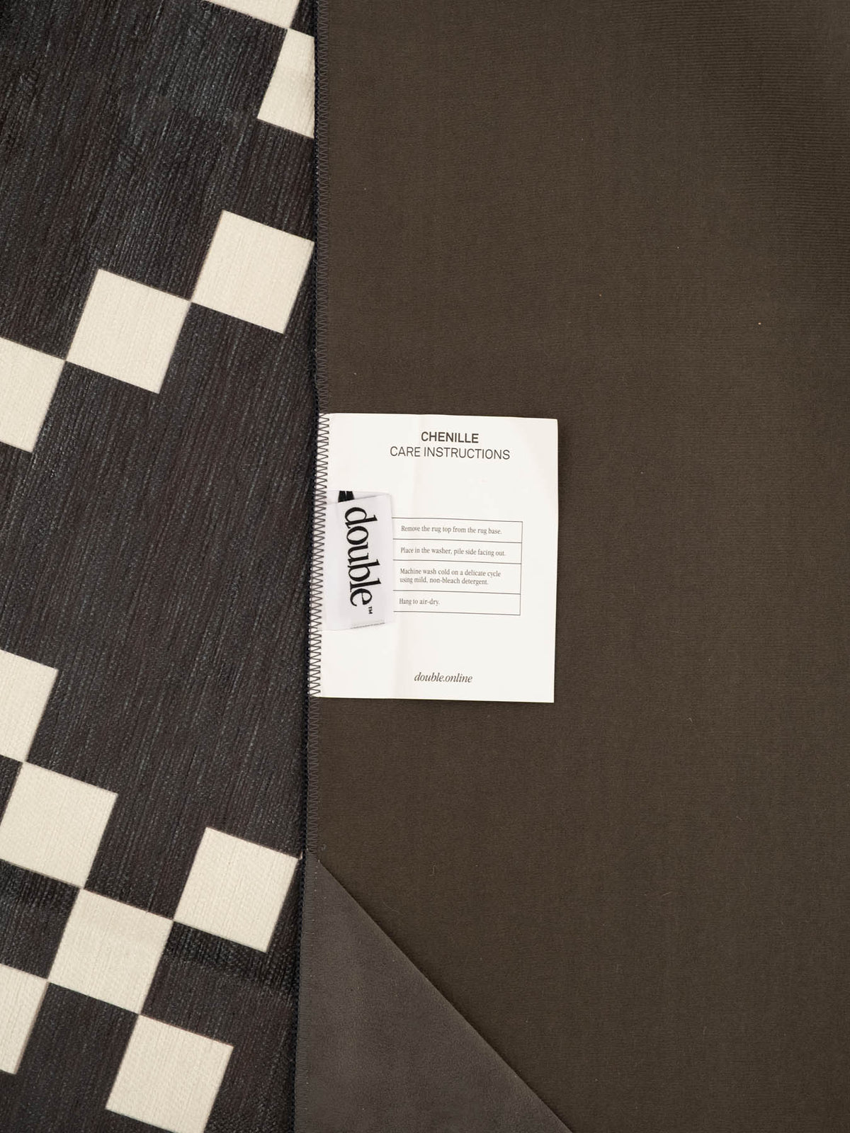 Centre Charcoal Chenille Rug