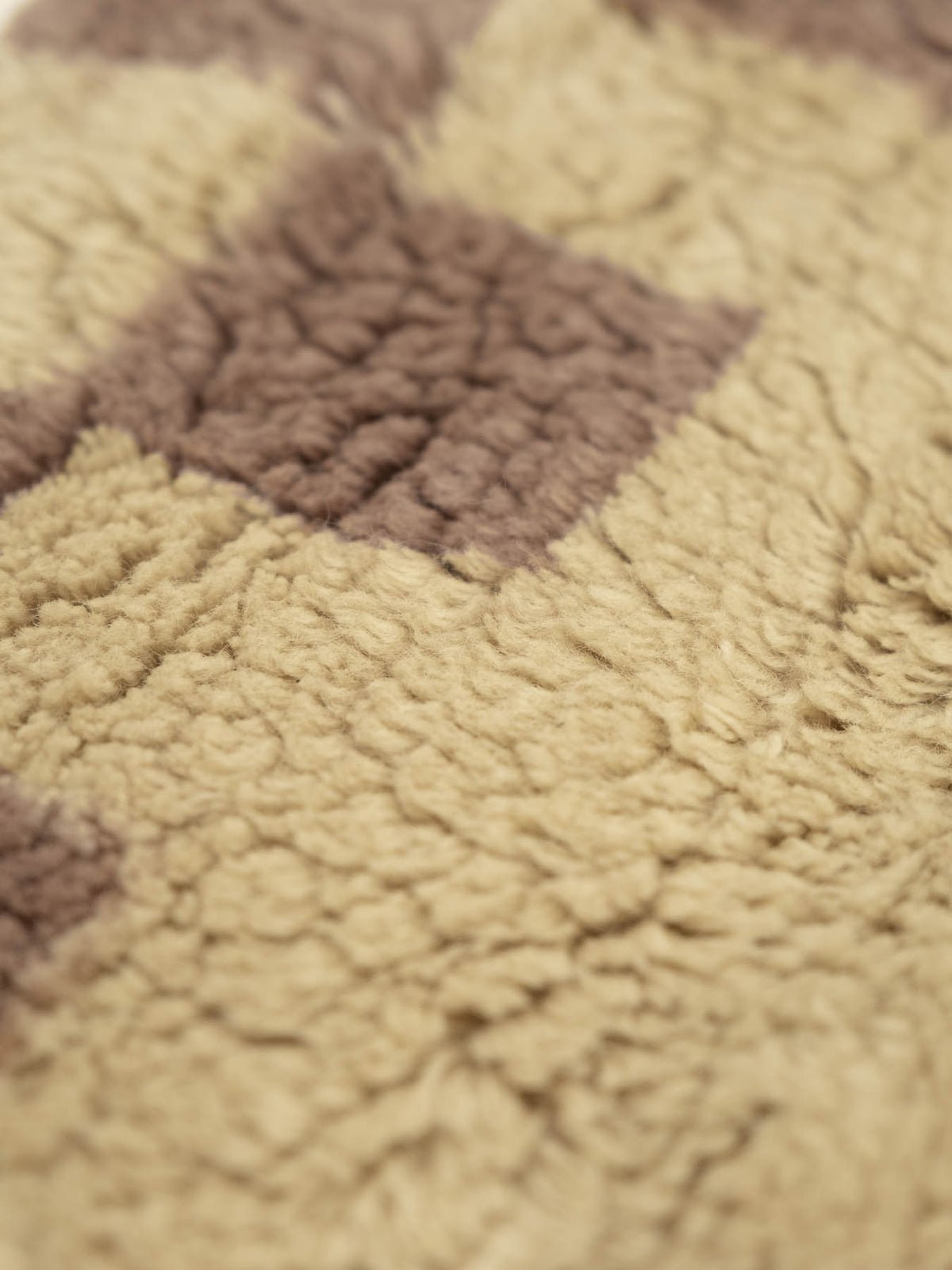 Checkline Beige Washable Wool Fine Cut Pile Rug