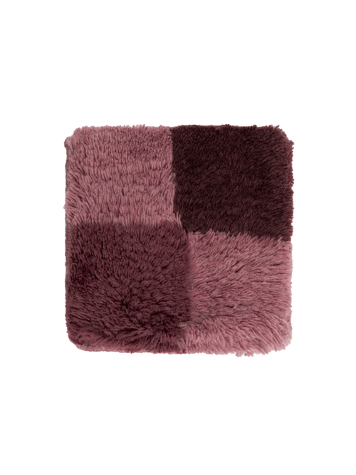 Checkline dark pink washable wool fine cut pile swatch