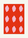 Clouds Red Cotton Feel Rug